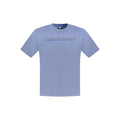North Sails Blu Cotton Men T-Shirt featuring a classic crew neck and logo on the chest, casual and comfortable for everyday wear.