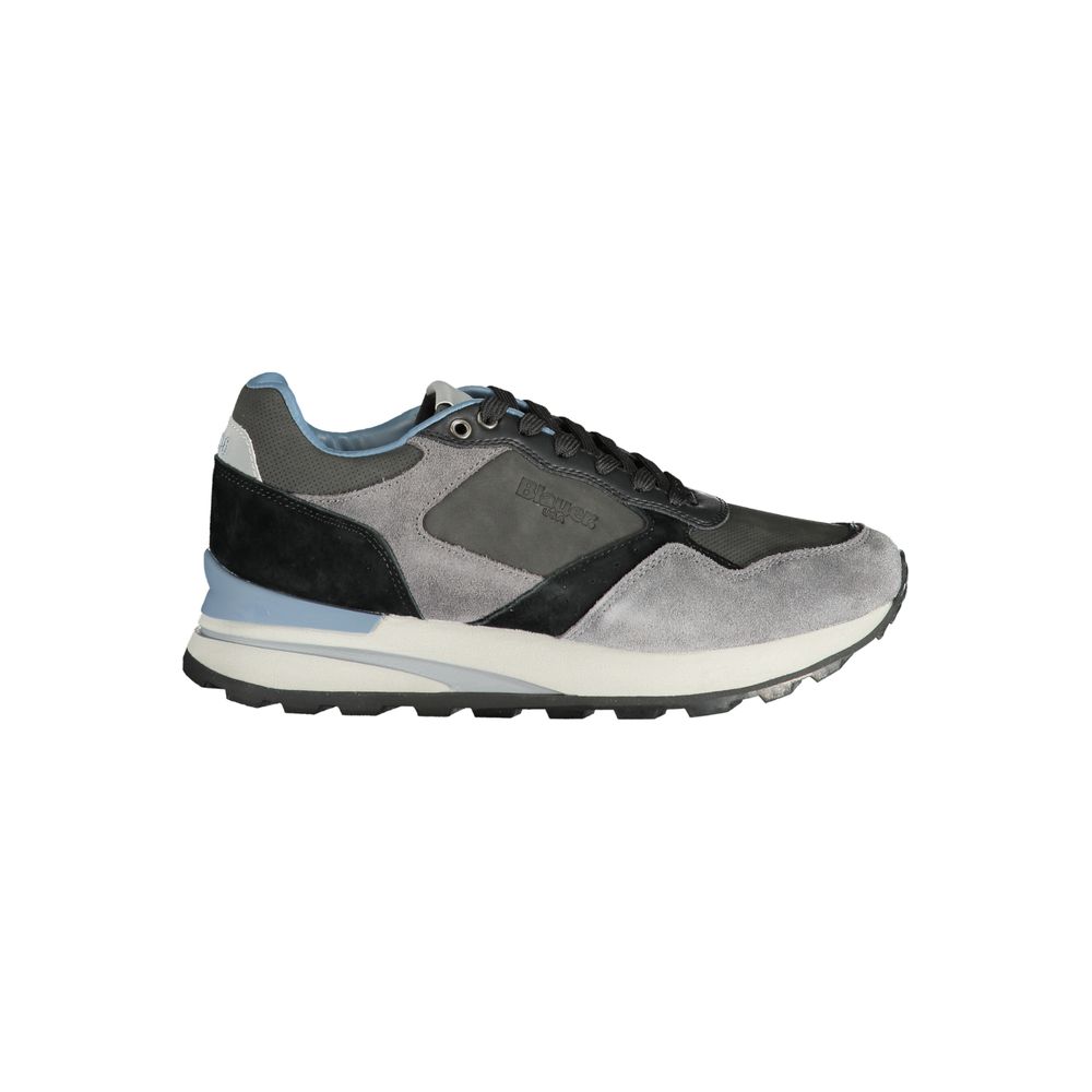 Blauer Grigio polyurethane men's sneaker showing gray slip-on athletic shoe with textured sole and sleek design