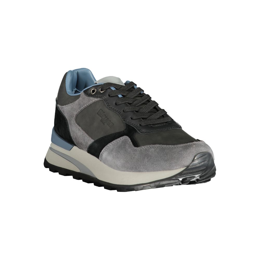 Blauer Grigio poliuretano men's sneaker with grey upper and white sole, casual athletic footwear for men