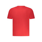 North Sails Rosso cotton men's T-shirt featuring a classic crew neck and branding, in vibrant red color.