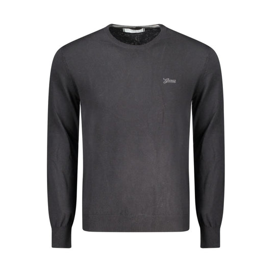 Guess Jeans Black Cotton Men Sweater Guess Jeans