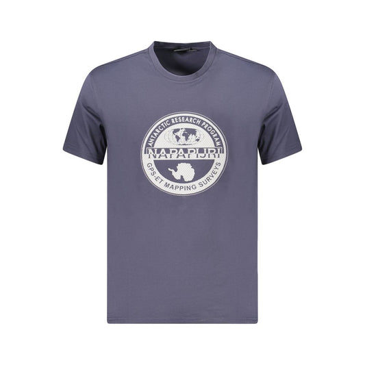 Napapijri Blue Cotton Men T-Shirt Napapijri