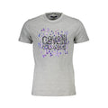 Brown cotton men's T-shirt from Cavalli Class with a classic design, featuring a comfortable fit and minimal branding.