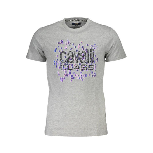 Cavalli Class Brown Cotton Men T-Shirt Cavalli Class