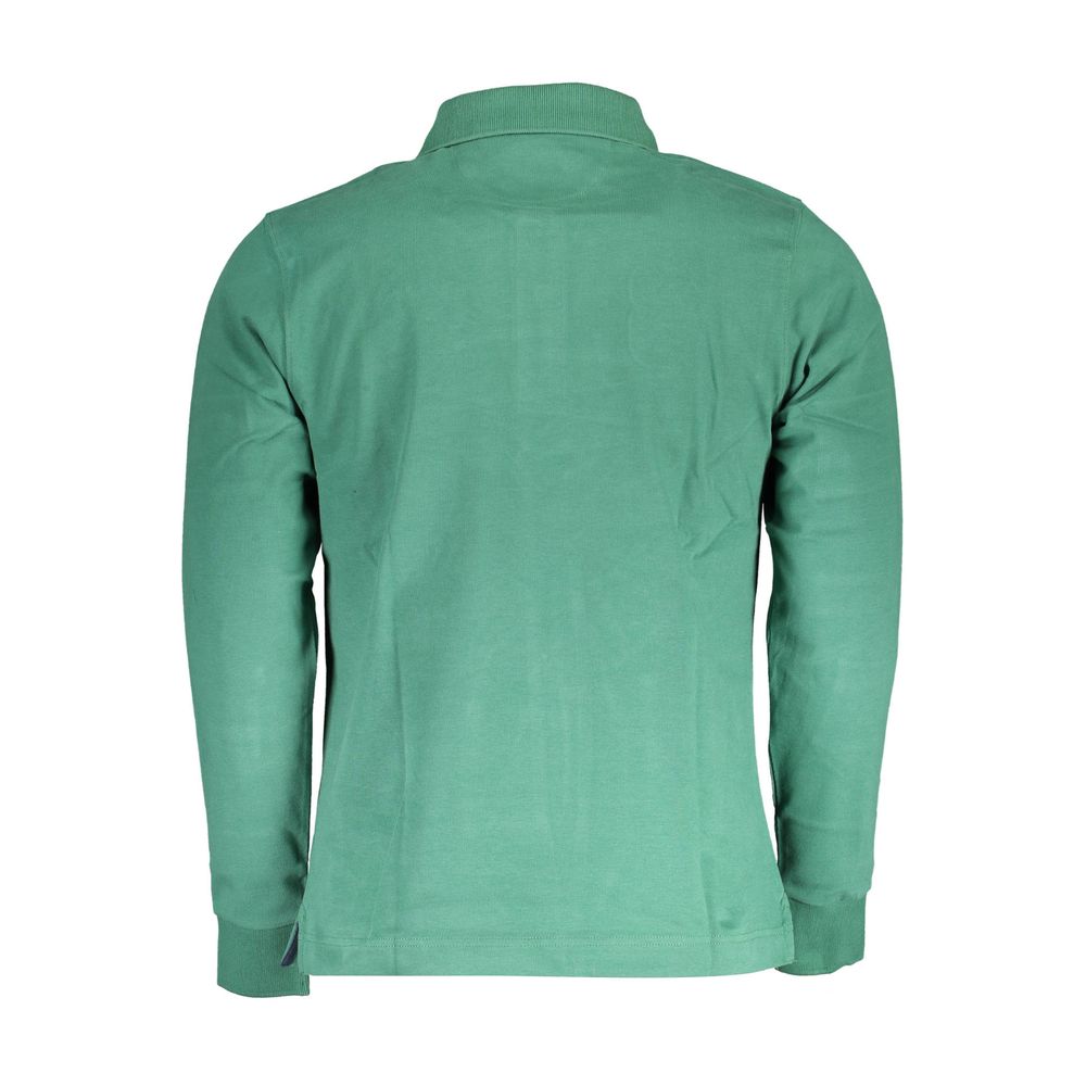 La Martina Green Cotton Men Polo Shirt La Martina