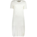 Cavalli Class Bianco Viscosa women’s dress featuring a stylish, flowing design perfect for elegant occasions.