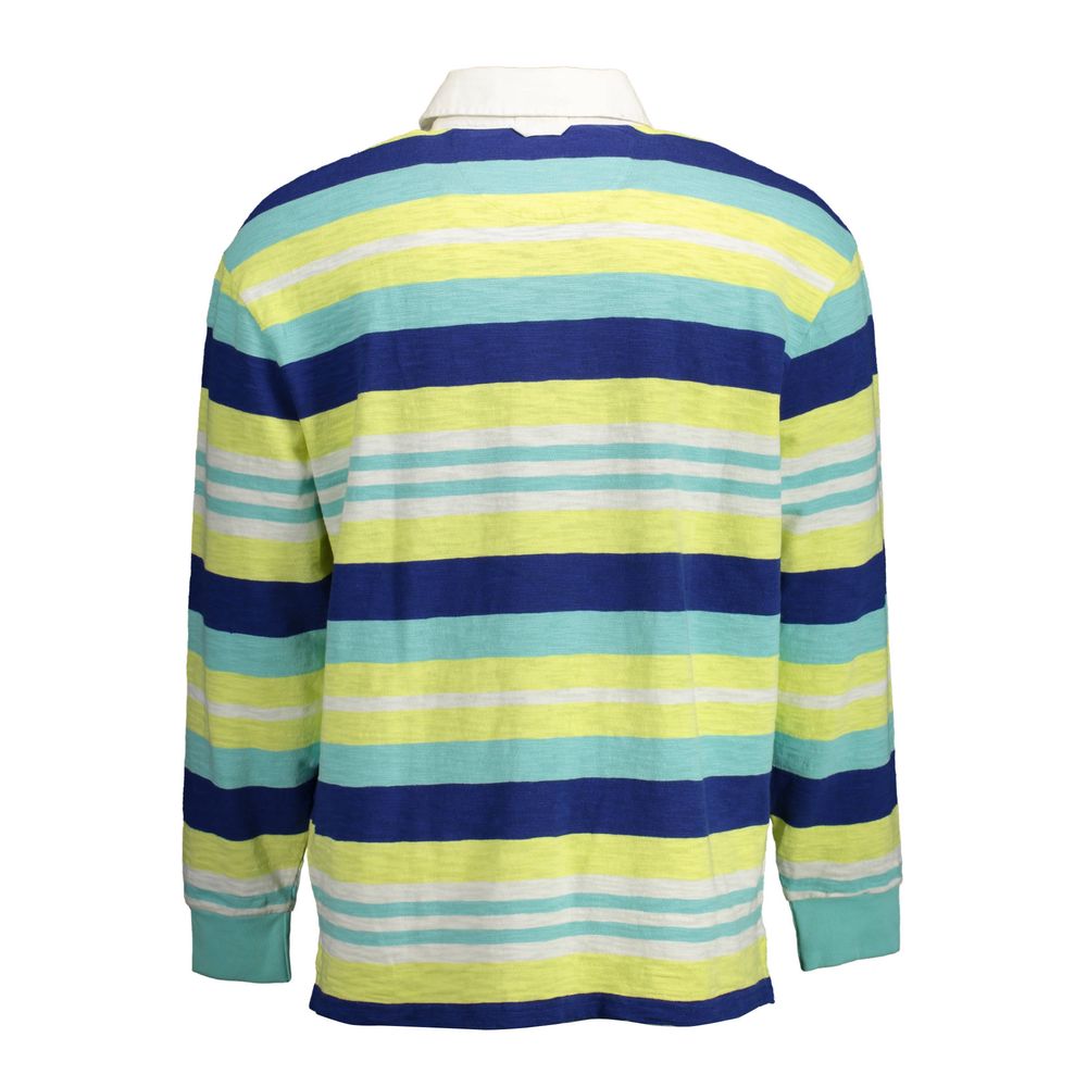 Yellow cotton men's polo shirt by Gant, featuring a classic collar and short sleeves, displayed flat on a white background.