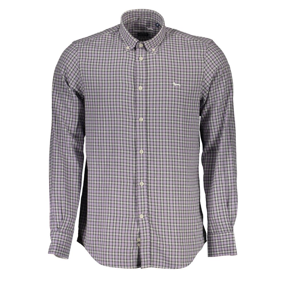 Harmont & Blaine Viola cotton men's shirt with a classic collar and button-down front, featuring a stylish design.