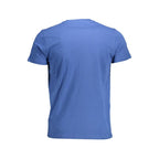 Blue cotton men's T-shirt by U.S. POLO ASSN., featuring a classic fit and subtle brand logo on the chest.