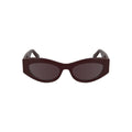 Calvin Klein Rosso acetate women's sunglasses with rounded frames and dark tinted lenses.