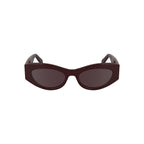 Calvin Klein Rosso acetate women's sunglasses with rounded frames and dark tinted lenses.