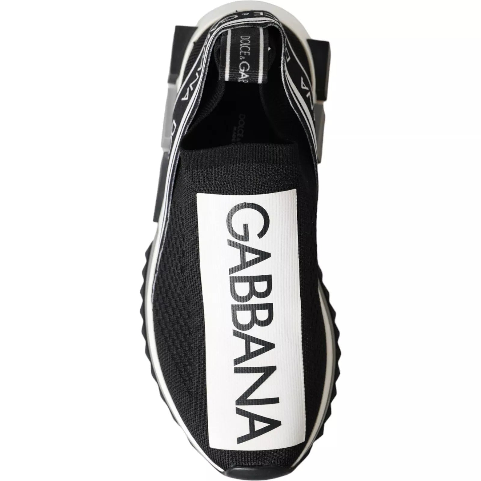 Dolce & Gabbana Black White Slip On Sorrento Sneakers Shoes Dolce & Gabbana