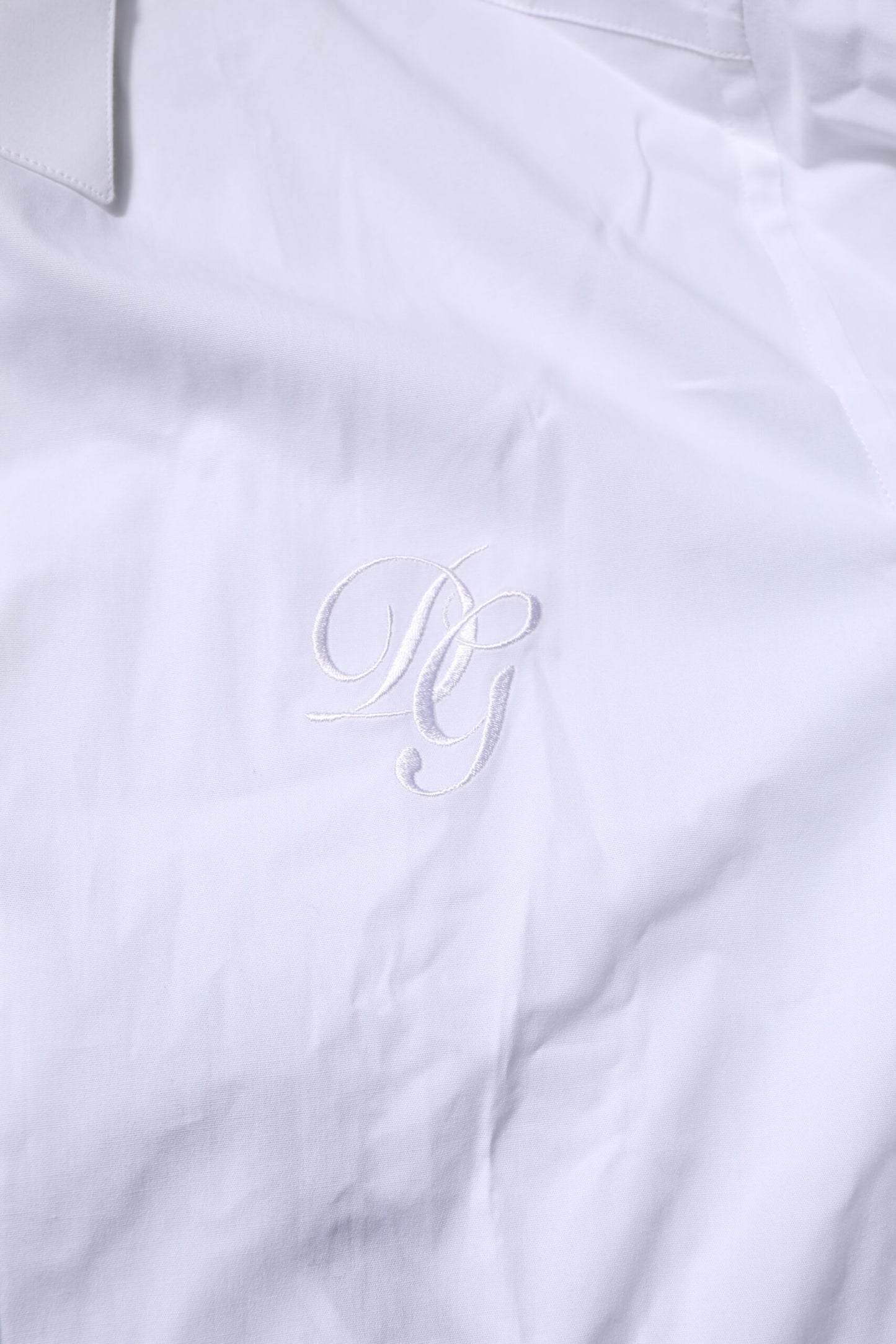 Dolce & Gabbana White Cotton GOLD Long Sleeves Formal Shirt Dolce & Gabbana