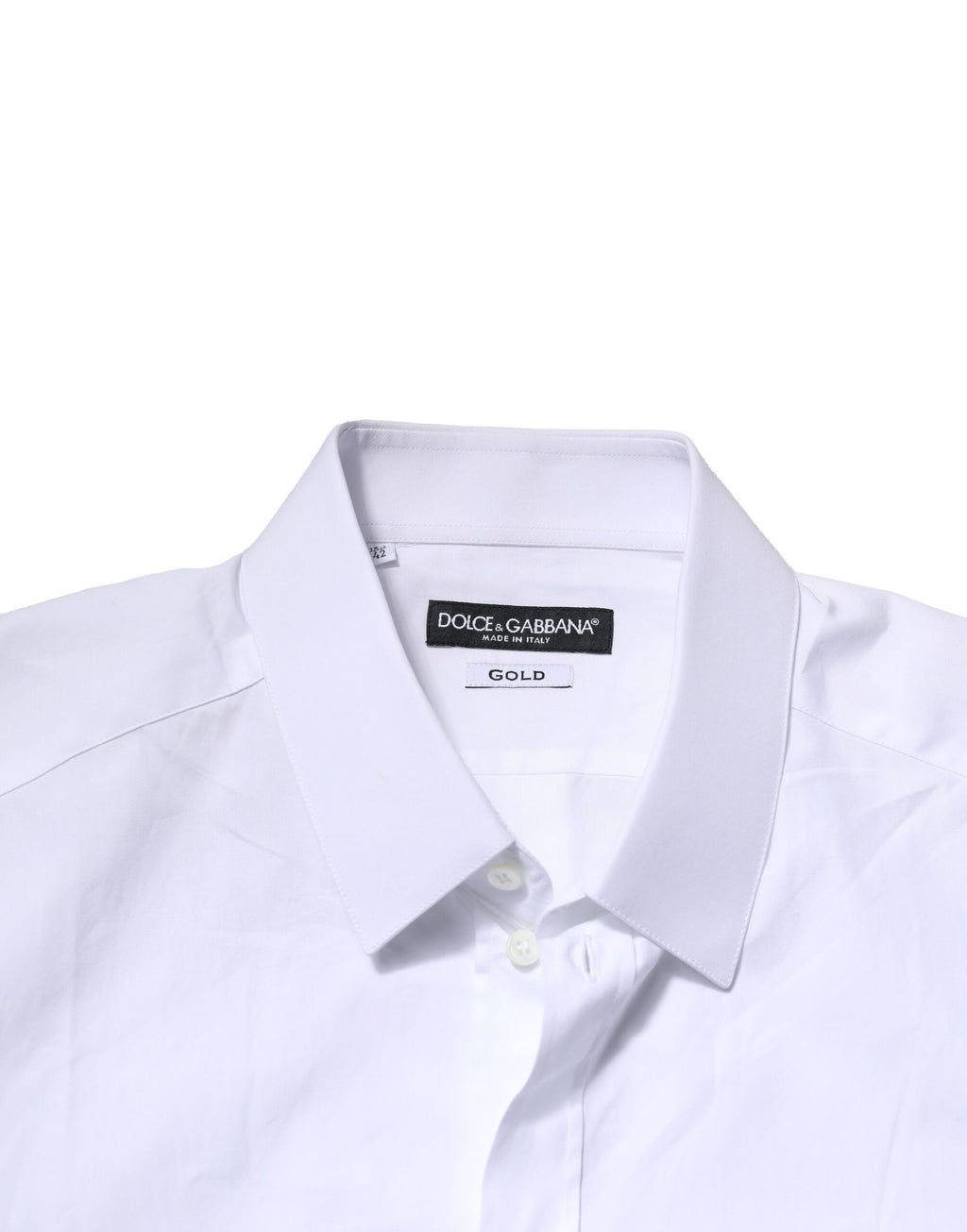 Dolce & Gabbana White Cotton GOLD Long Sleeves Formal Shirt Dolce & Gabbana