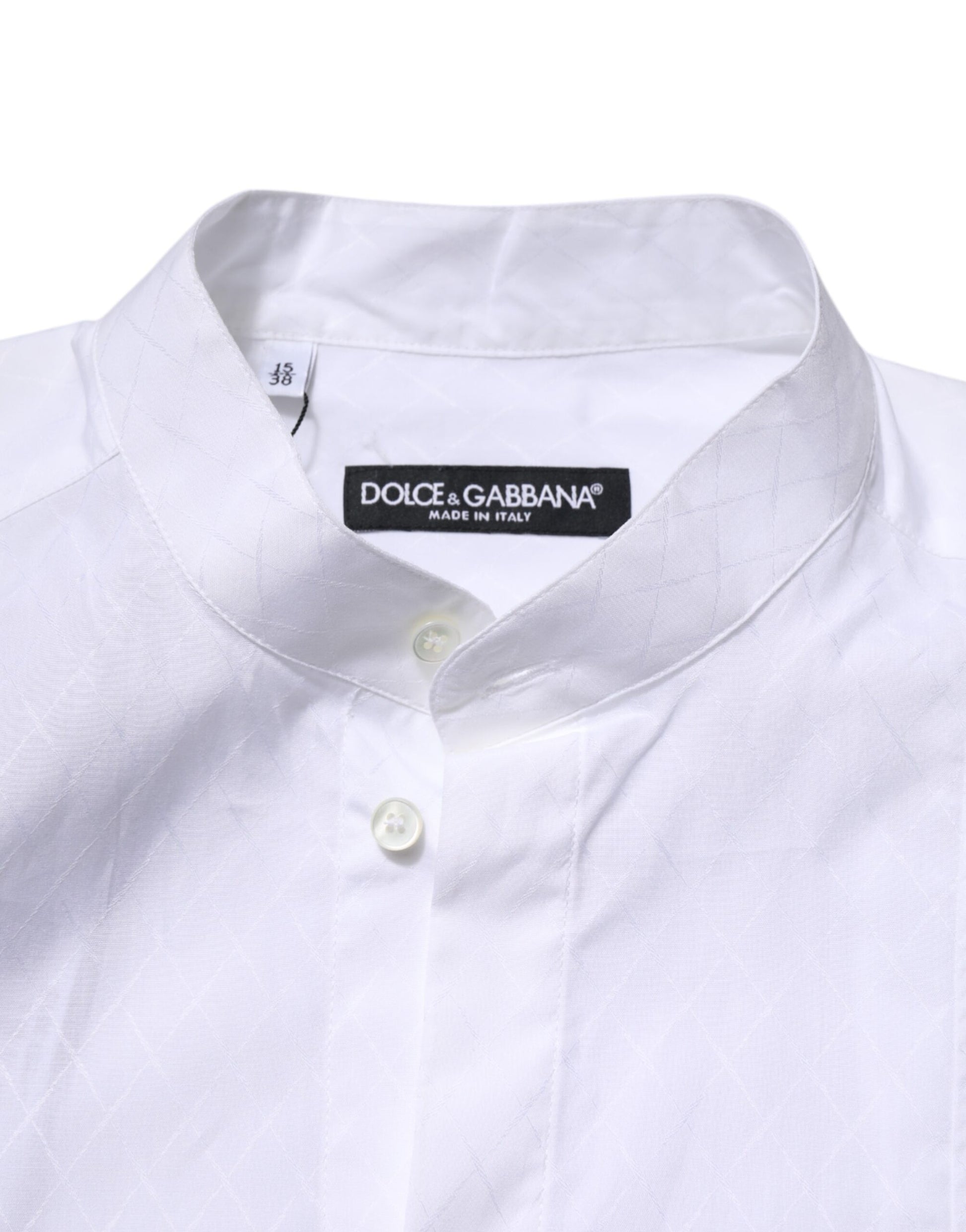 Dolce & Gabbana White Cotton Slim Long Sleeves Formal Shirt Dolce & Gabbana