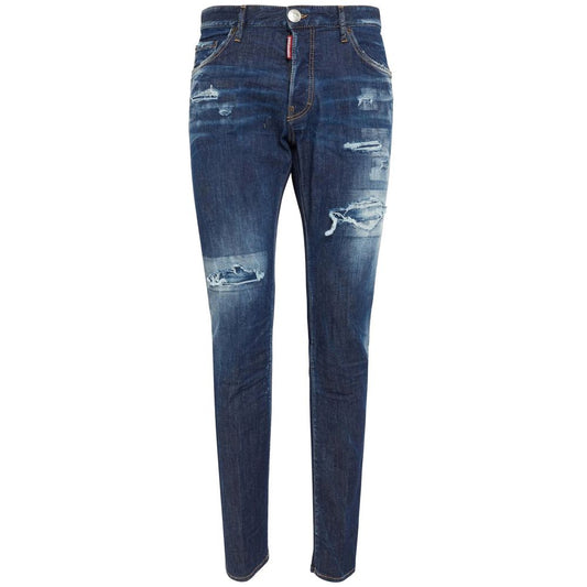 Dsquared² Blue Cotton Jeans & Pant Dsquared²