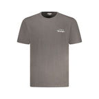 Black cotton men's T-shirt by Wrangler, featuring a classic crew neck and short sleeves, displayed on a neutral background.