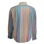 Gant Azzurro cotton men's shirt with a classic collar and button-front design, displayed on a hanger.