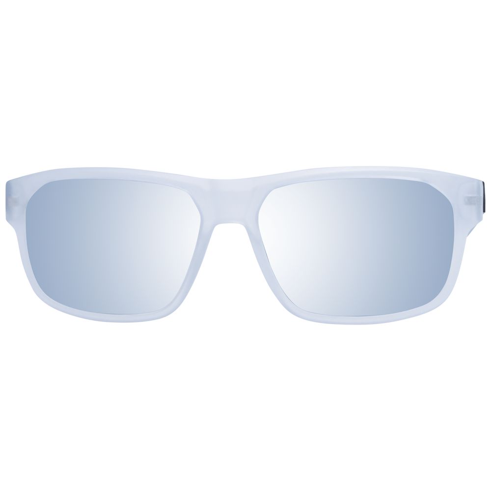 BMW Motorsport white plastic sunglasses with sleek frame and tinted lenses, designed for sporty style and UV protection.