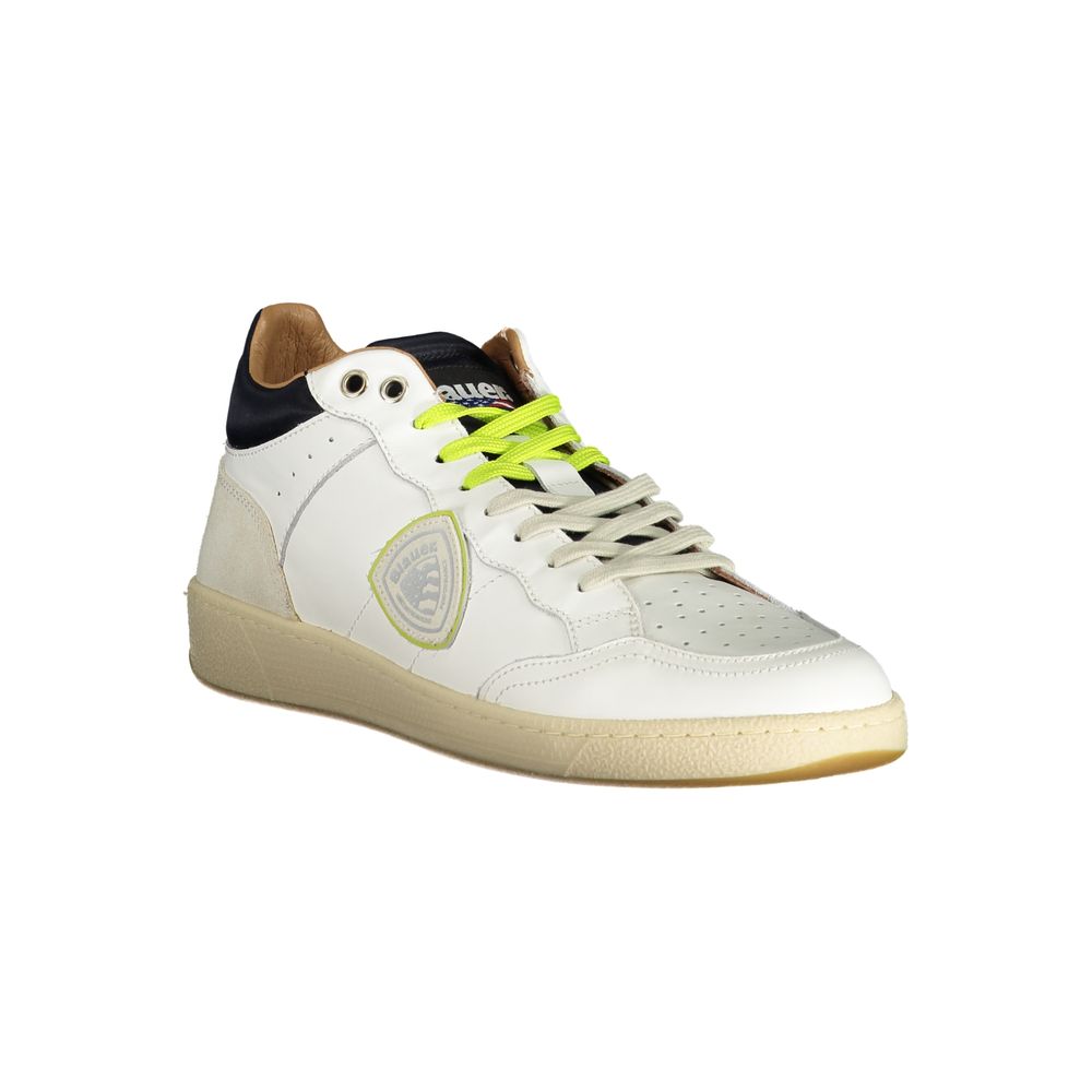 Blauer White Leather Men Sneaker Blauer