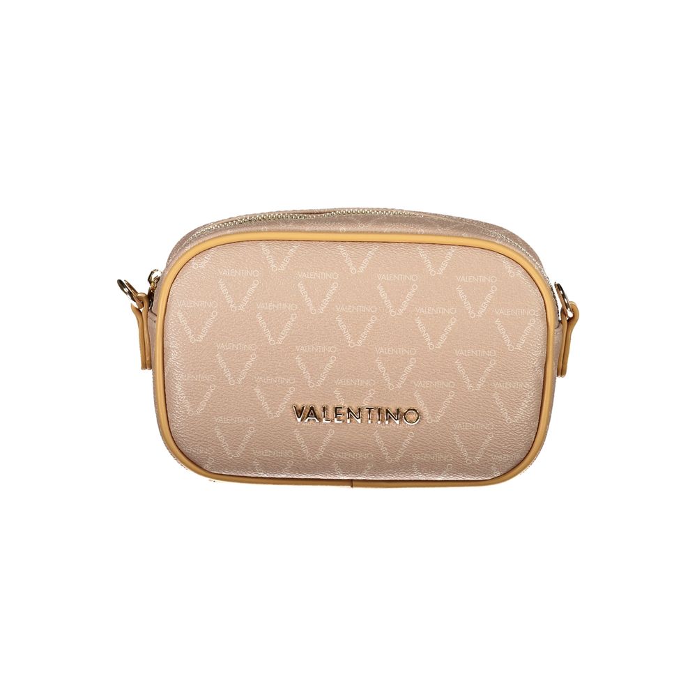 Mario Valentino beige polyurethane women's bag with sleek design and subtle branding, stylish accessory for everyday use.