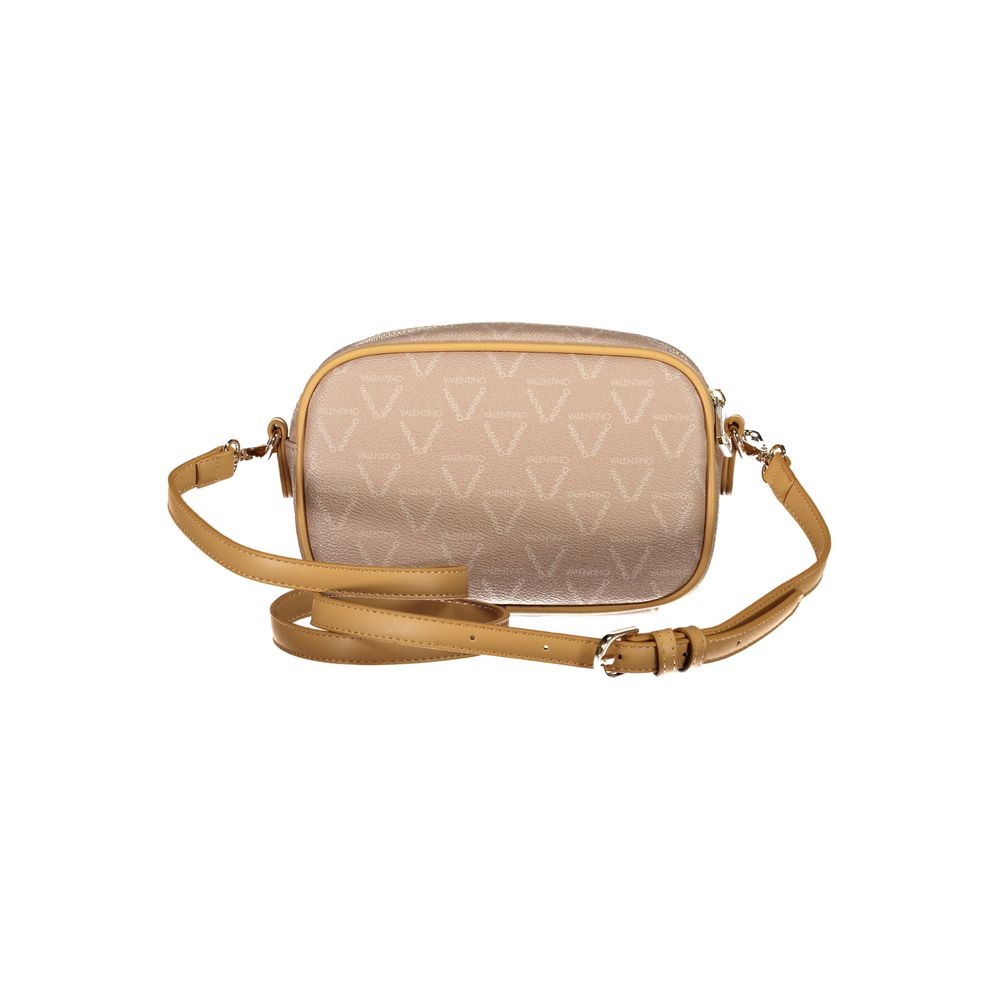 Mario Valentino beige polyurethane women's bag with sleek design and silver hardware, stylish accessory for everyday use.
