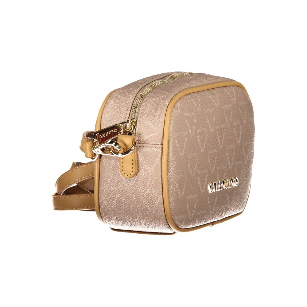 Mario Valentino beige polyurethane women's bag with sleek design and adjustable strap, perfect for stylish everyday use.