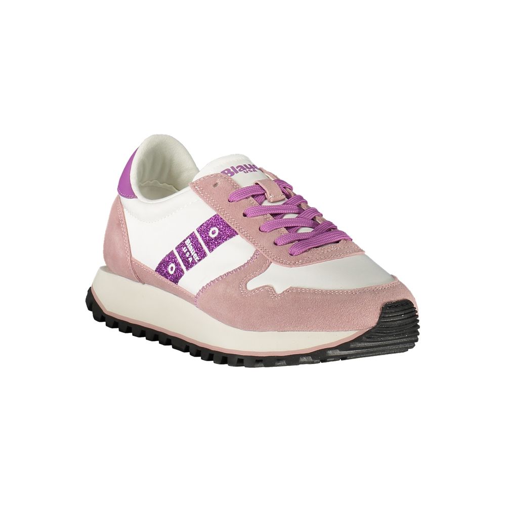 Blauer Bianco women's polyurethane sneakers with white athletic design and comfortable casual fit.
