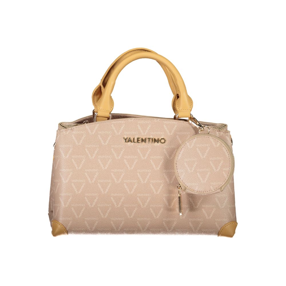 Mario Valentino beige polyurethane women's bag with sleek design and gold-tone hardware, perfect for stylish everyday use.