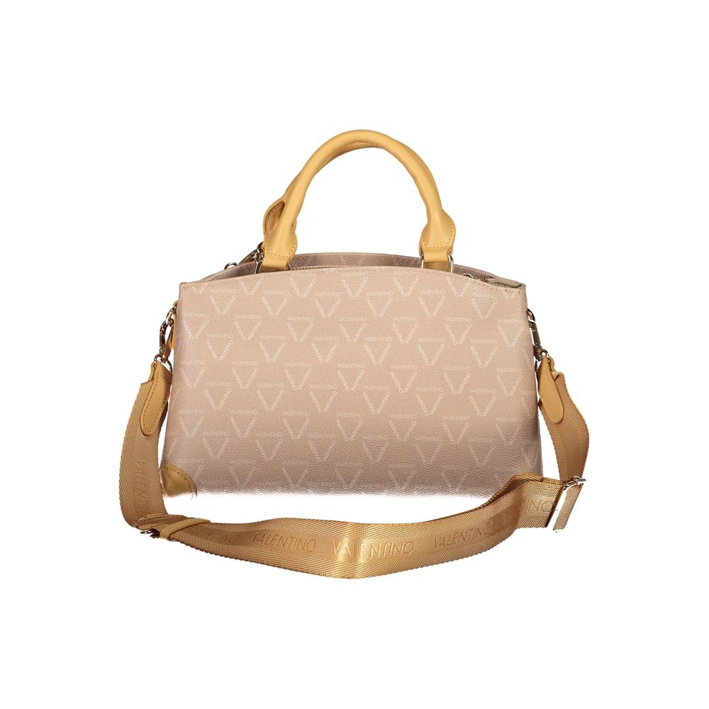 Beige Mario Valentino women's polyurethane bag with sleek design and subtle branding, perfect for stylish everyday use.