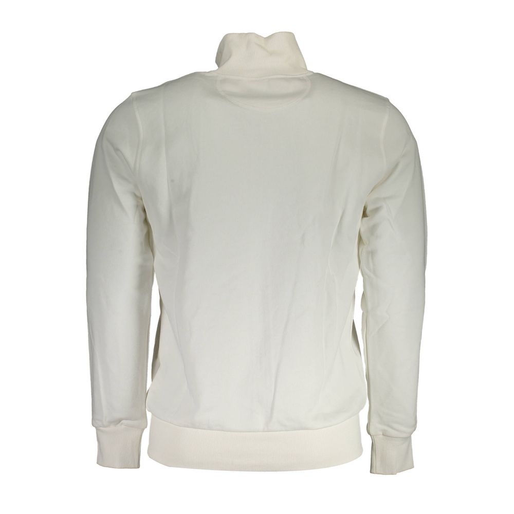 La Martina Bianco cotton men's sweatshirt with crew neck and long sleeves, featuring a casual fit and subtle branding.