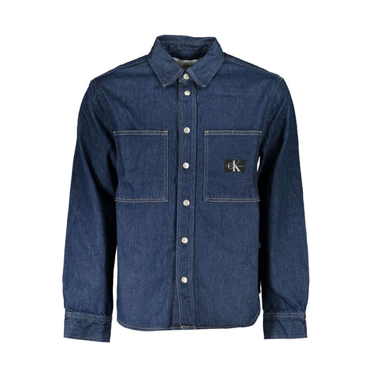Calvin Klein Classic Blue Cotton Denim Jacket Calvin Klein