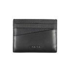 Calvin Klein black leather men's wallet holder with multiple card slots and sleek design for everyday use.