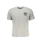 Gray cotton men's T-shirt from North Sails, featuring a comfortable fit and casual style.