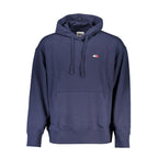 Tommy Hilfiger men's blue cotton sweatshirt with crew neck and long sleeves, casual and comfortable for everyday wear.