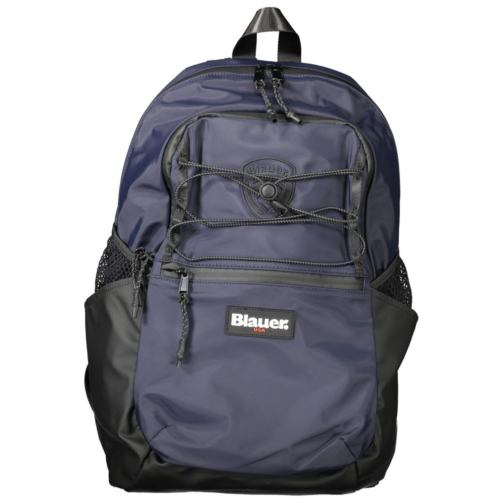Blauer Blue Polyester Men Backpack Blauer