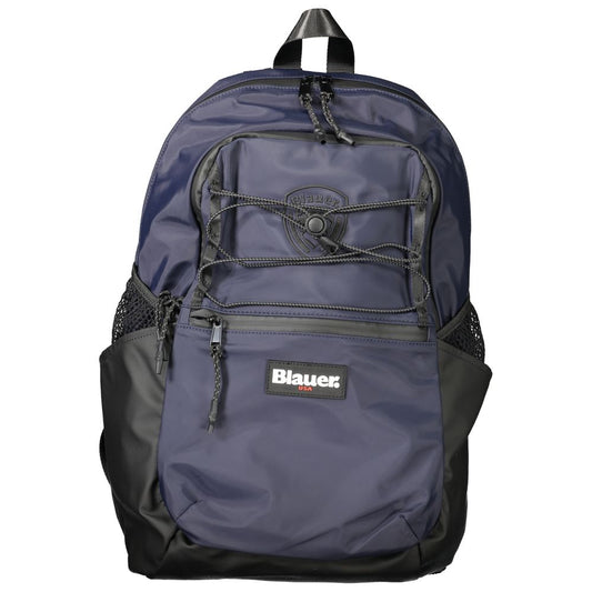 Blauer Blue Polyester Men Backpack Blauer