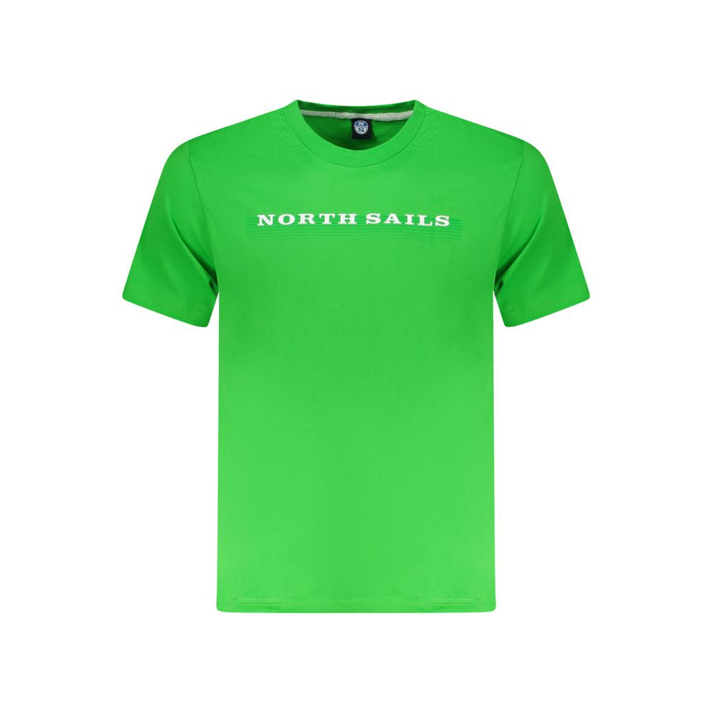 North Sails Green Cotton Men T-Shirt North Sails
