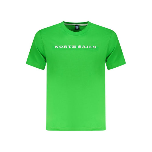 North Sails Green Cotton Men T-Shirt North Sails