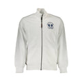 White cotton men's sweatshirt by La Martina featuring a classic crew neck and subtle branding for casual wear.