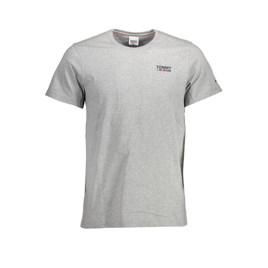 Tommy Hilfiger Grigio Organic Cotton Men T-Shirt Tommy Hilfiger