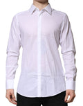 Dolce & Gabbana White MARTINI Long Sleeve Dress Formal Shirt - Eljoys Fashion 