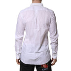 Dolce & Gabbana White MARTINI Long Sleeve Dress Formal Shirt