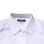 Dolce & Gabbana White MARTINI Long Sleeve Dress Formal Shirt