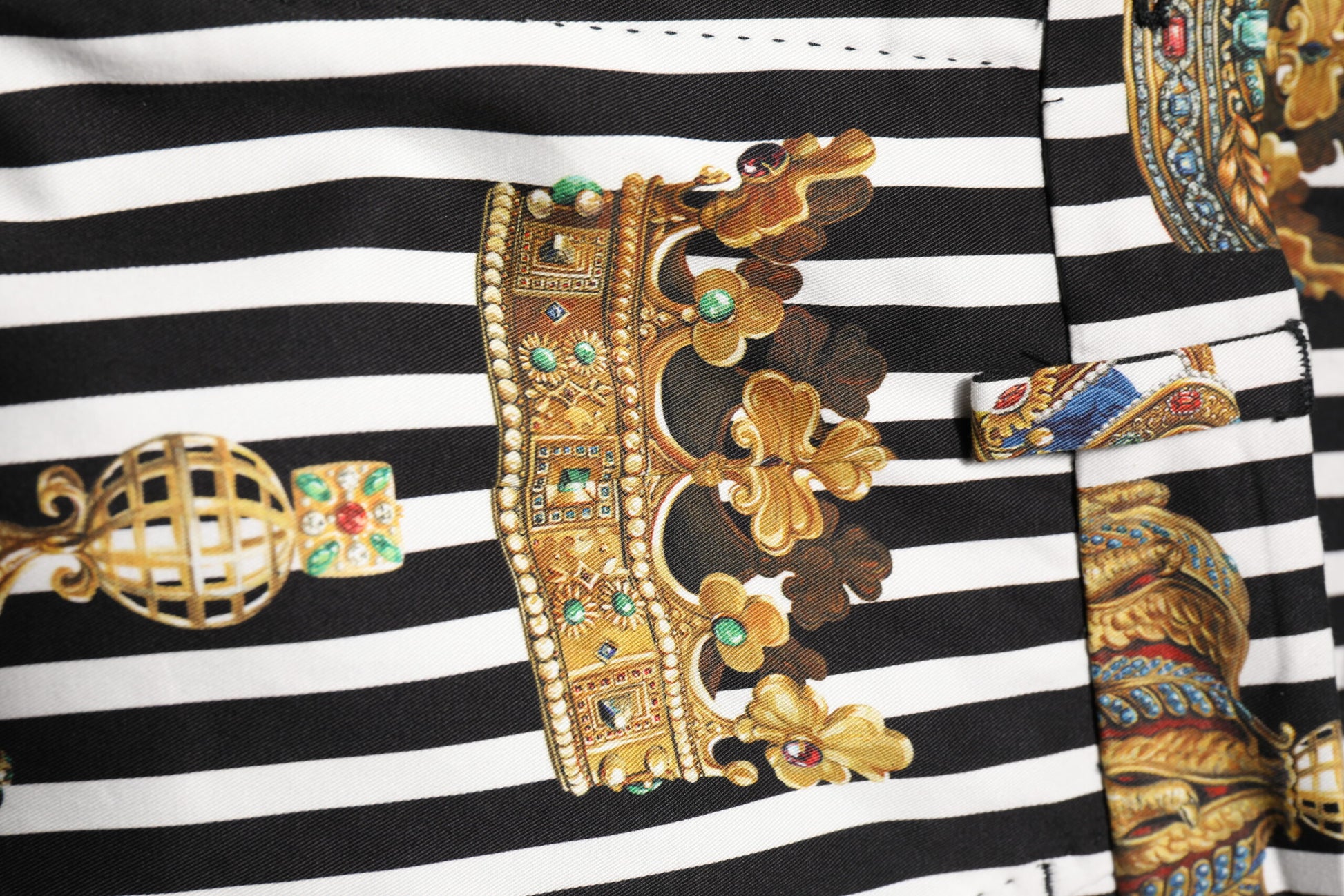 Dolce & Gabbana Multicolor Striped Crown Pants Dolce & Gabbana
