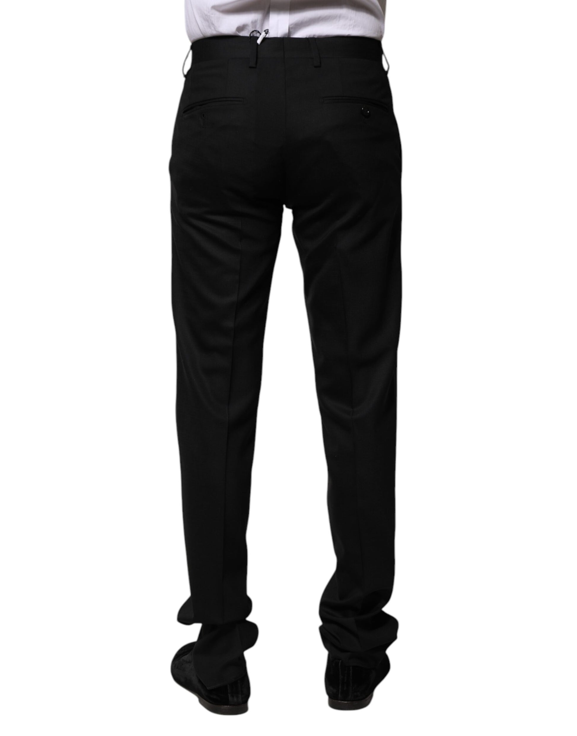 Dolce & Gabbana Black Wool Formal Dress Pants Dolce & Gabbana