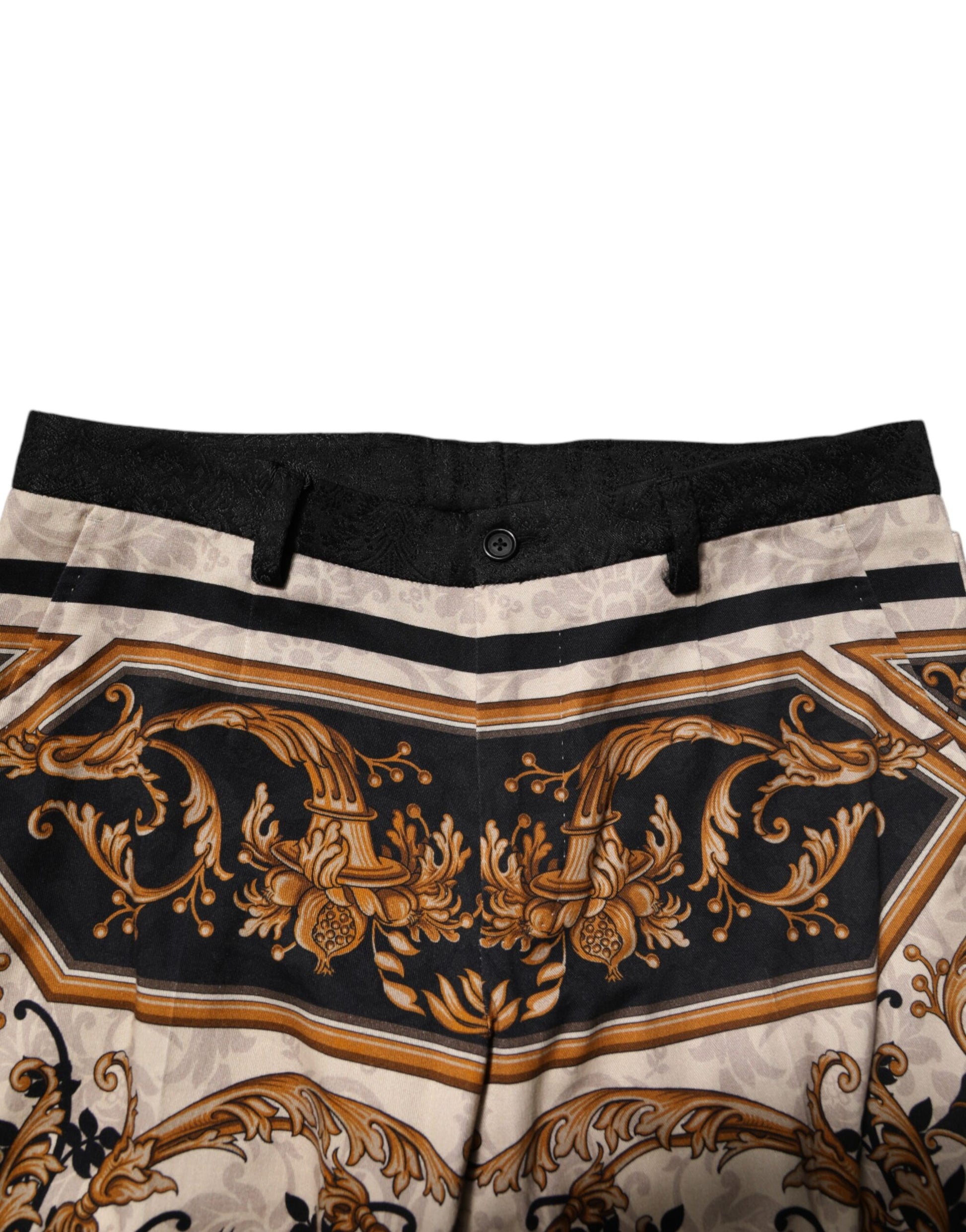 Dolce & Gabbana Multicolor Floral Print Dress Pants Dolce & Gabbana