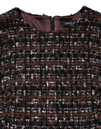 Dolce & Gabbana Multicolor Sleeveless Mini Tweed A-line Dress