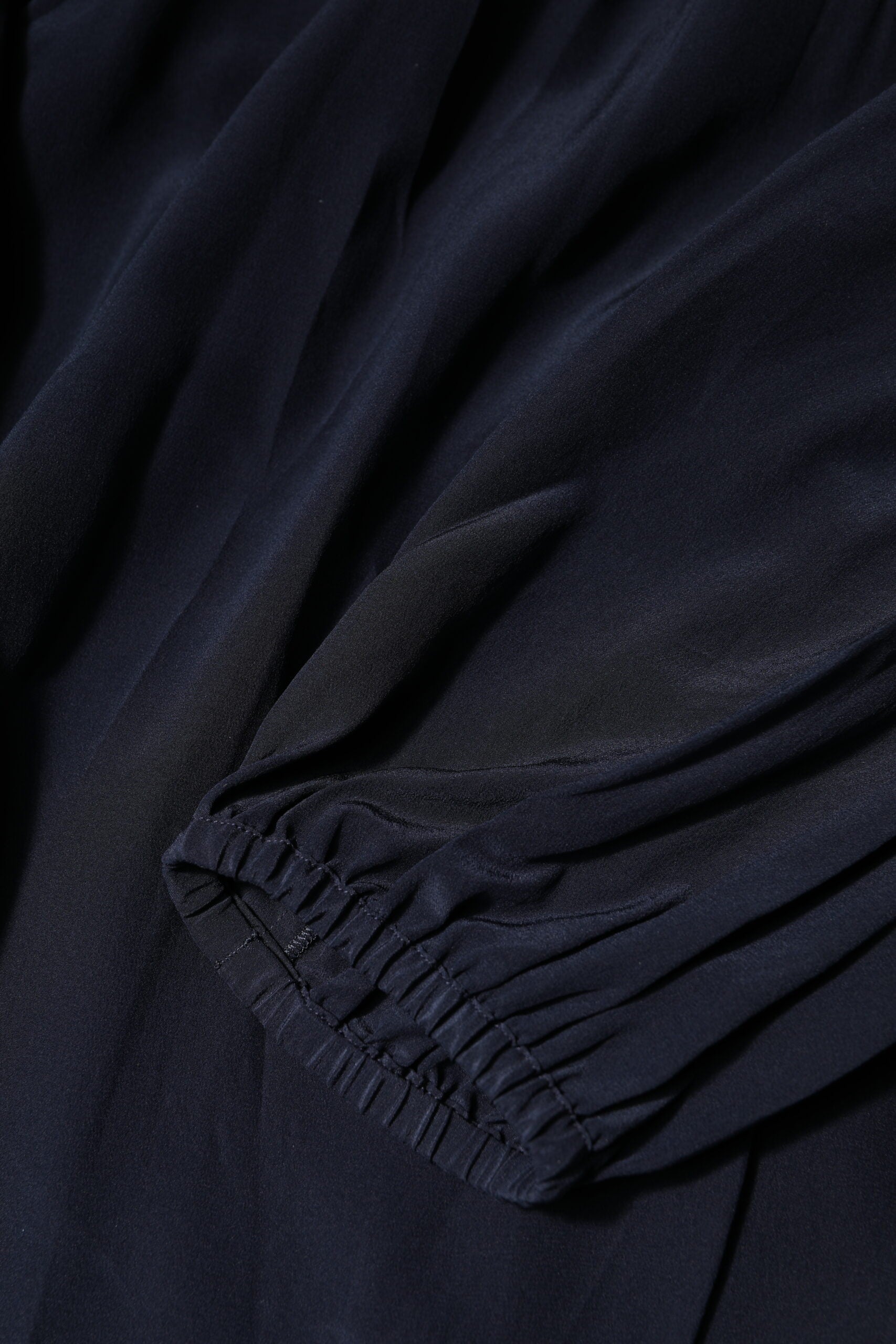 Dolce & Gabbana Blue Silk Mock Neck Long Sleeves Blouse Top Dolce & Gabbana