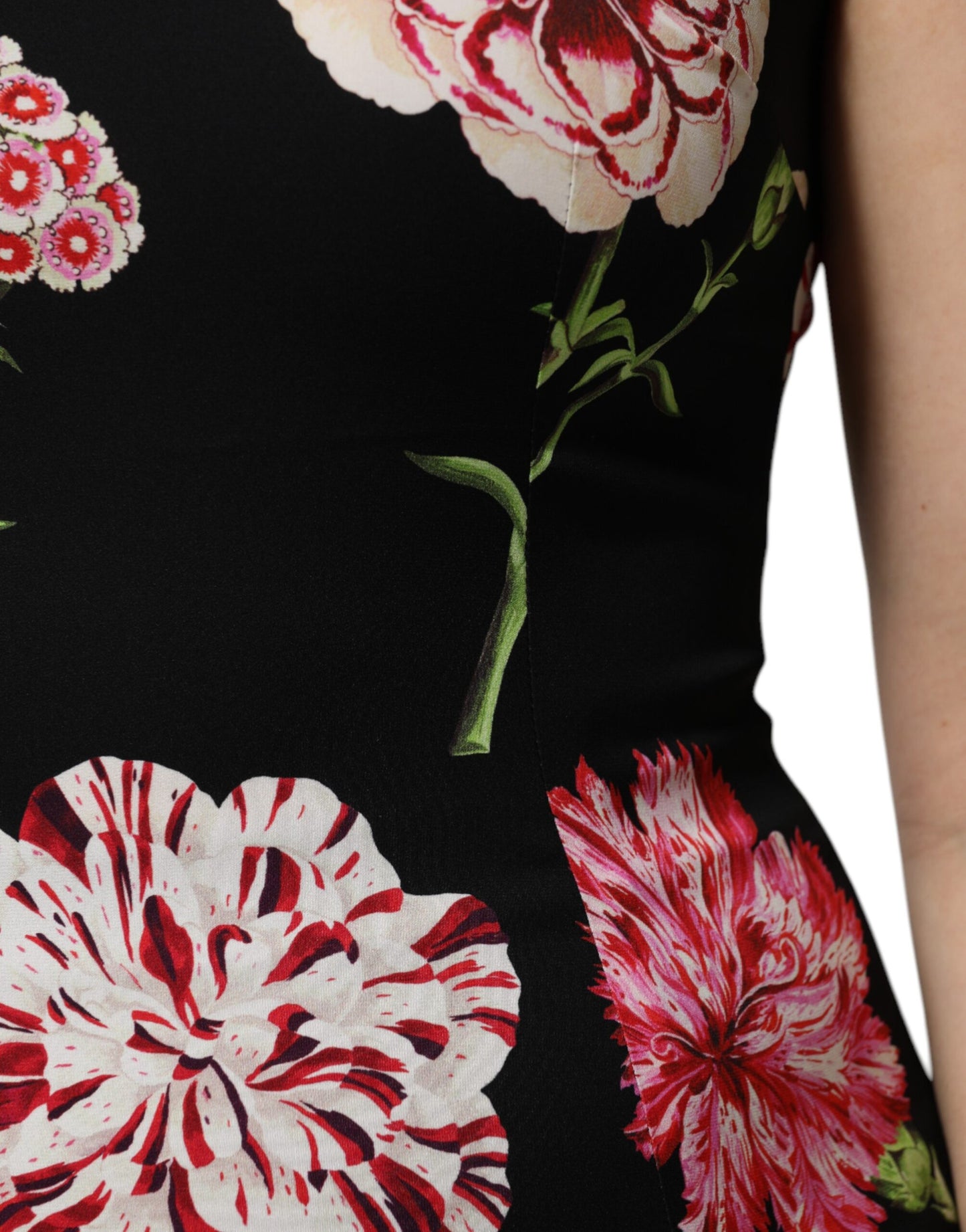 Dolce & Gabbana Black Floral Print Sleeveless Tank Blouse Top Dolce & Gabbana